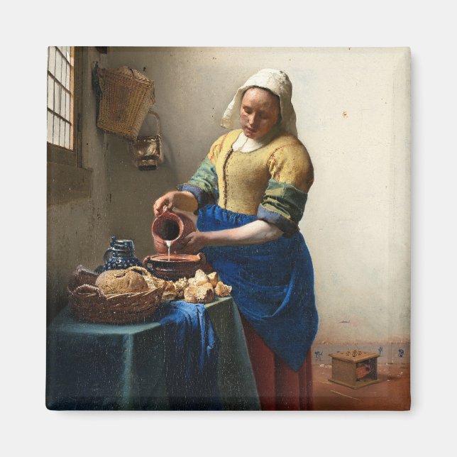 Imã A Milkmaid, Jan Vermeer (Frente)