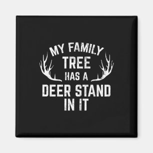 Imã A Minha Árvore Familiar Tem Um Deer Em Caça Ao Pre