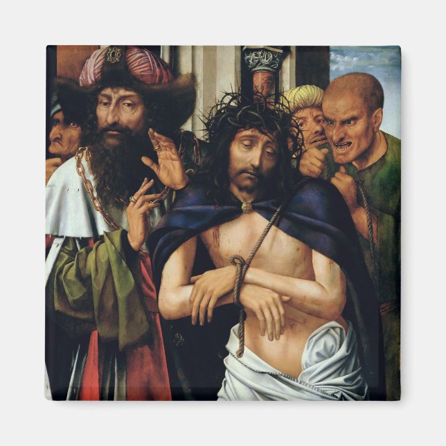 Imã A Mocking do Cristo (óleo no painel) (ver 165461 f (Frente)