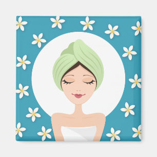 Imã A mulher do salão de beleza ou dos termas envolve