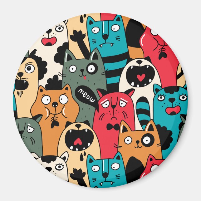 Imã A multidão de gatos (Frente)