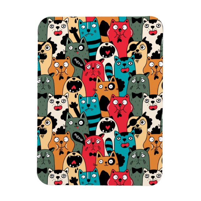 Ímã A multidão de gatos (Vertical)