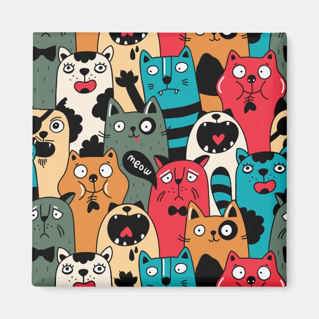 Imã A multidão de gatos (Frente)