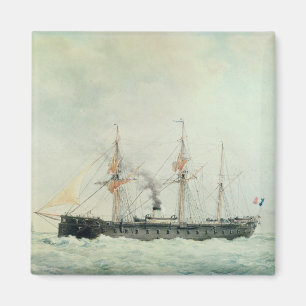 Imã A navio de guerra francesa, "La Gloire", 1880