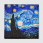 Imã A Noite Estrelada de Vincent Van Gogh<br><div class="desc">Vincent Van Gogh Na Noite Estrelada. Esta é uma antiga obra-prima do pintor mestre holandês Vincent Van Gogh. Esta pintura de paisagem artística fina tem uma cor bela,  vibrante e saturada. Vincent Van Gogh era um pintor impressionista holandês. Esta imagem está no dominio público</div>