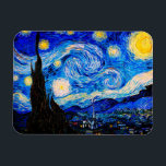 Ímã A Noite Estrelada de Vincent Van Gogh<br><div class="desc">Vincent Van Gogh Na Noite Estrelada. Esta é uma antiga obra-prima do pintor mestre holandês Vincent Van Gogh. Esta pintura de paisagem artística fina tem uma cor bela,  vibrante e saturada. Vincent Van Gogh era um pintor impressionista holandês. Esta imagem está no dominio público</div>