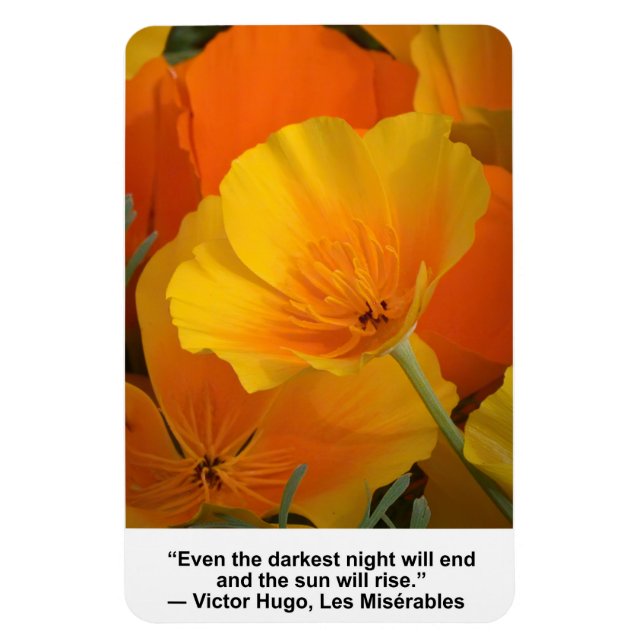 Ímã A noite vai acabar, citando Victor Hugo, Poppies (Vertical)
