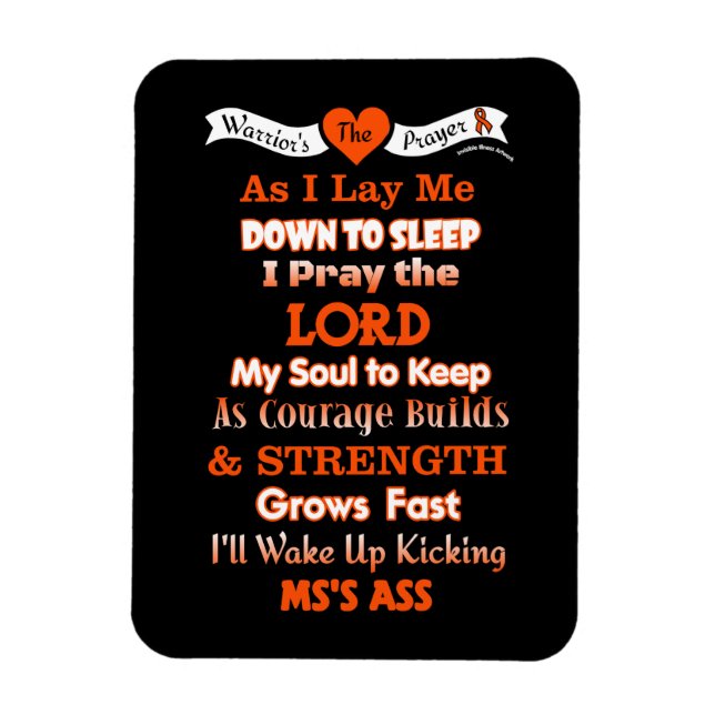 Ímã A Oração do Guerreiro...MS Magnet (Vertical)