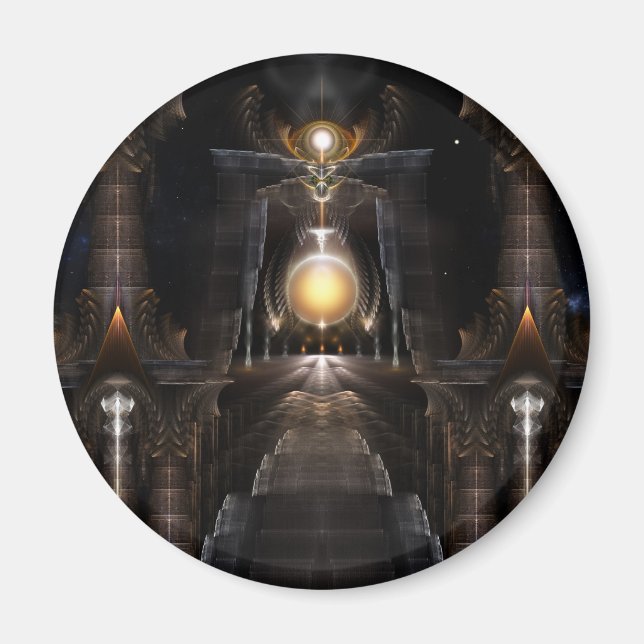 Imã A Órbita Da Arte Fractal Acrellis (Frente)