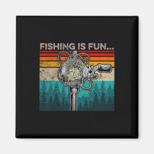 Imã A Pesca É Divertida Humor Pesca ao Ar Livre B Troc