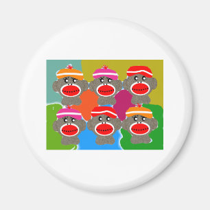 Imã A peúga Monkeys o pop art--Presentes da arte