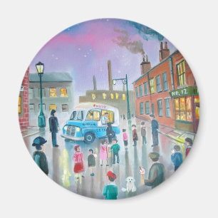 Imã A pintura a óleo da Sorvete Van