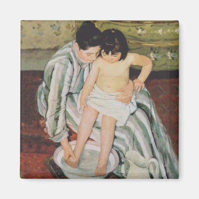 Imã A Pintura do Banho de Mary Cassatt Child (Frente)