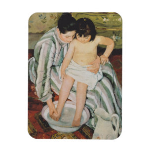 Ímã A Pintura do Banho de Mary Cassatt Child