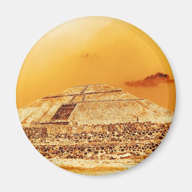 Imã A Pirâmide Sun no México (Frente)