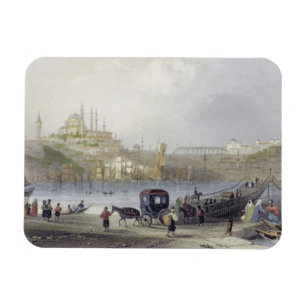 Ímã A ponte de flutuação, Istambul, gravada por J.C.