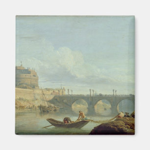 Imã A ponte e o castelo Sant'Angelo, 1745