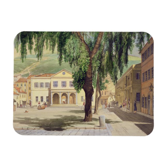 Ímã A praça comercial, a Biblioteca Comercial e a (Horizontal)