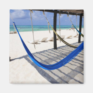 Imã A praia colorida Hammocks o ímã de Cozumel Méxi