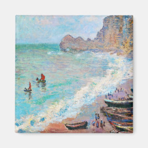 Imã A praia em Etretat Claude Monet