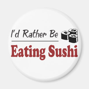 Imã A preferencialmente esteja comendo o sushi