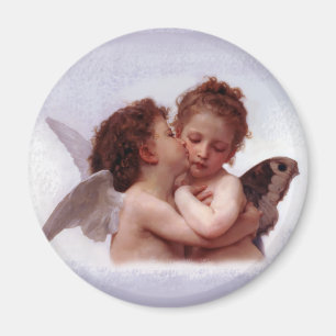 Imã A primeira pintura de Beijo por William Bouguereau