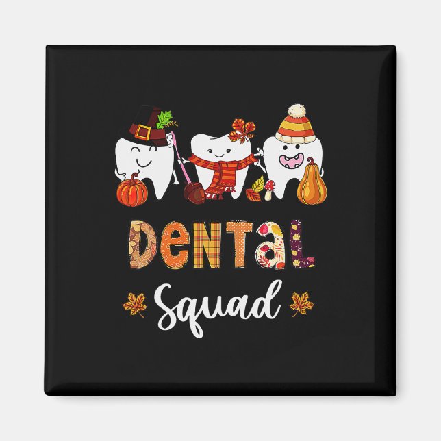 Imã A Queda Da Pumpkin Na Esquadra Dental Deixa Dentis (Frente)