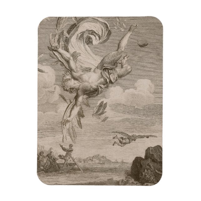 Ímã A queda de Ícaro, 1731 (gravura) (Vertical)