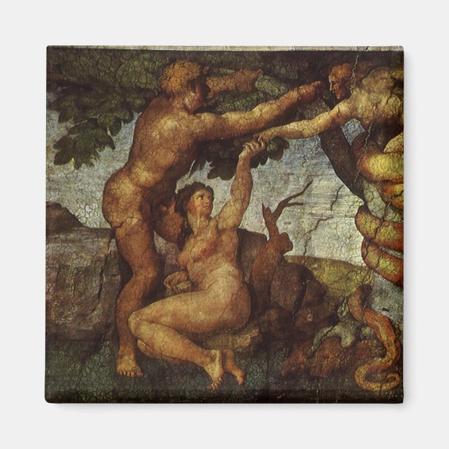 Imã A Queda e Expulsão de Michelangelo, Jardim do Éden (Frente)