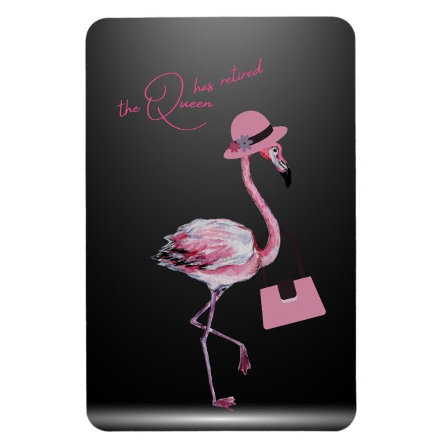 Ímã A Rainha Aposentou O Chic Pink Flamingo (Vertical)