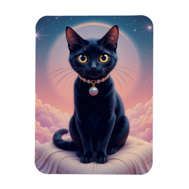 Ímã A Rainha Do Céu Do Gato Preto (Vertical)