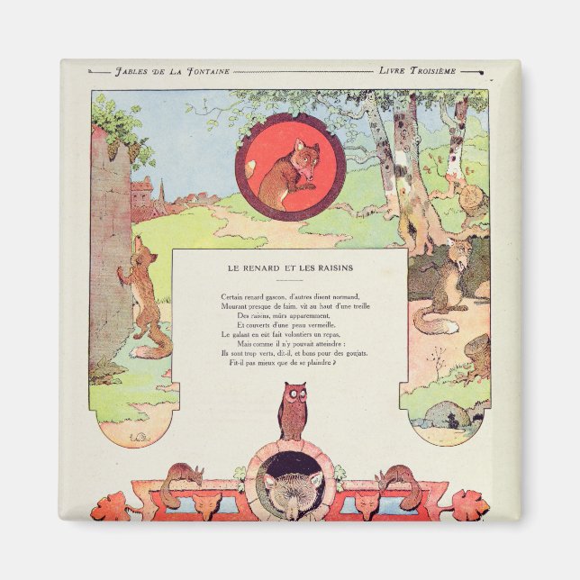 Imã A raposa e as uvas (Frente)