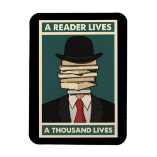 Ímã A Reader Lives a Thousand Lives Bibliophile Wisdom