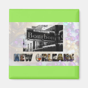 Imã A rua de Nova Orleães Bourbon perla NOLA