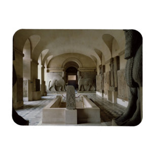 Ímã A sala Assyrian no Louvre em Paris (foto)