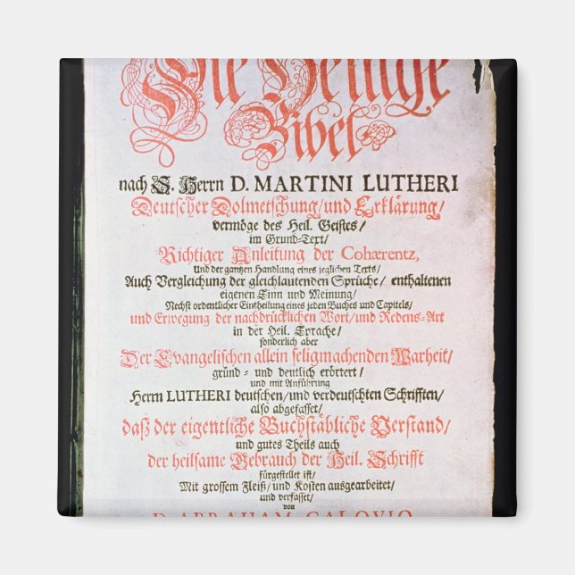 Imã A Santa Bíblia, Vol. I, 1681 (Frente)