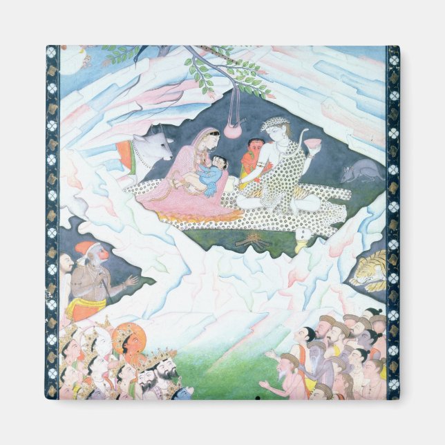 Imã A Santa Família de Shiva e Parvati (Frente)