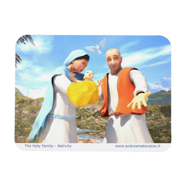Ímã A Santa Família - Natividade (Horizontal)