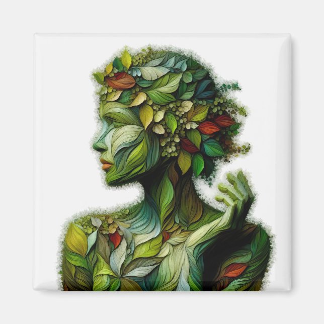 Imã A Senhora Verde - Fundo Branco (Frente)