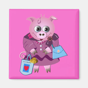 Imã A senhorita bonito Leitão do ímã ama comprar