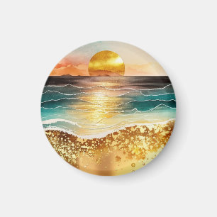 Imã A Série Praia Aquarela Design 3