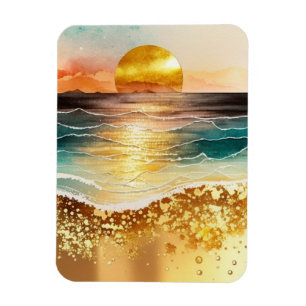 Ímã A Série Praia Aquarela Design 3