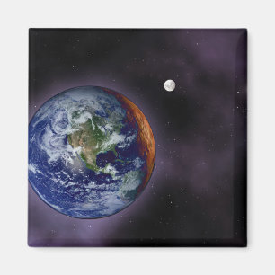 Imã A Terra mostrada nas bordas externas