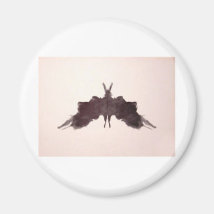 Imã A tinta do teste de Rorschach borra a traça do