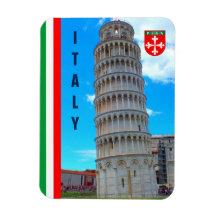 A Torre De Pisa E A Bandeira Italiana