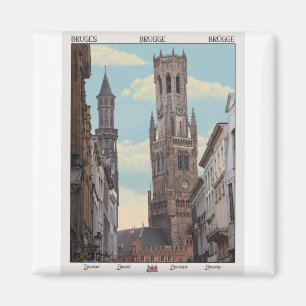 Imã A torre de sino em Bruges
