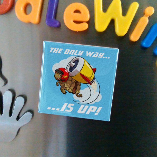 Imã A Única Maneira É Chegar! Cartoon Motivational Tor (Criador carregado)