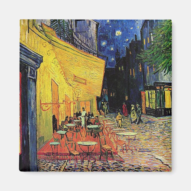 Imã A varanda do café na place du forum, Arles, às (Frente)