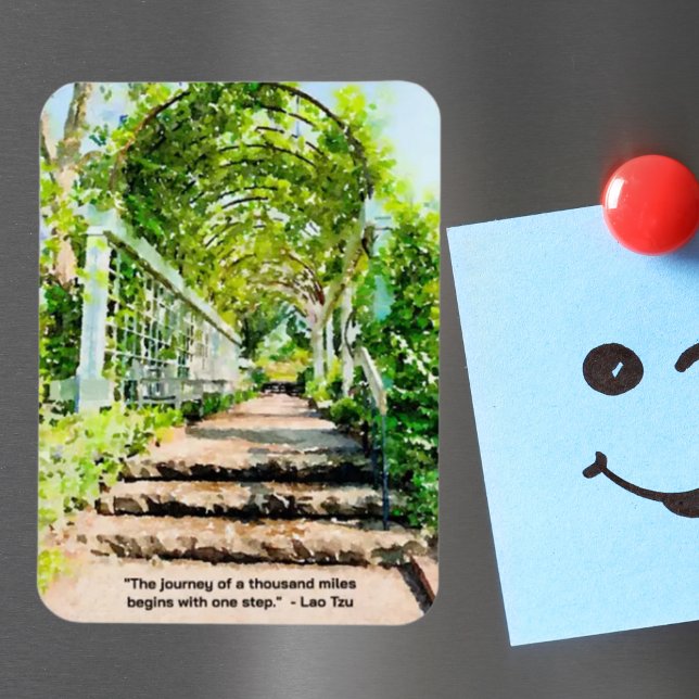 Ímã A viagem de mil milhas começa com um passo (Criador carregado)