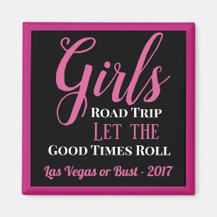 Imã A viagem por estrada da menina personalizada